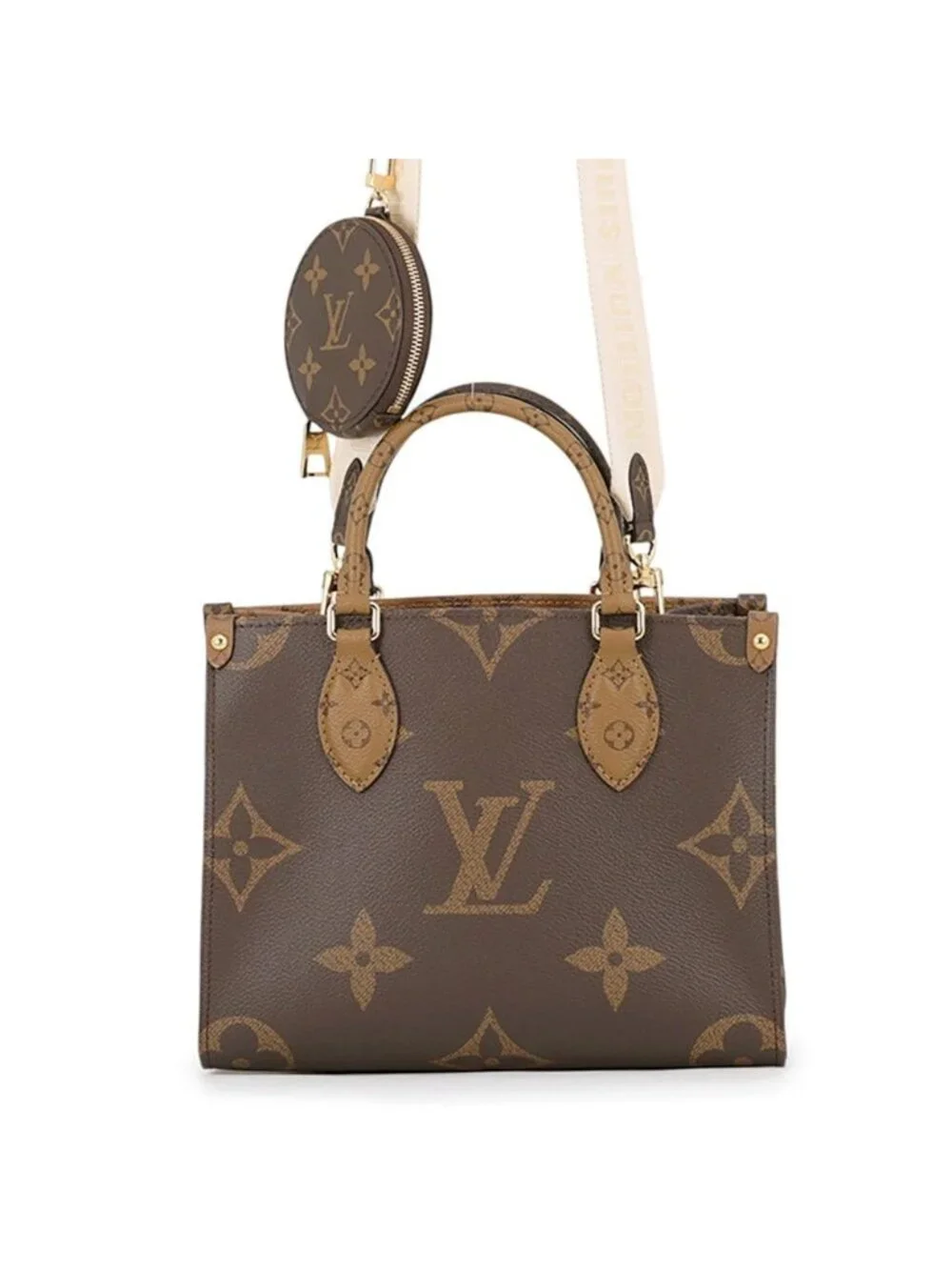 Louis Vuitton Monogram Reverse Giant On The Go PM 2-Way Shoulder Bag